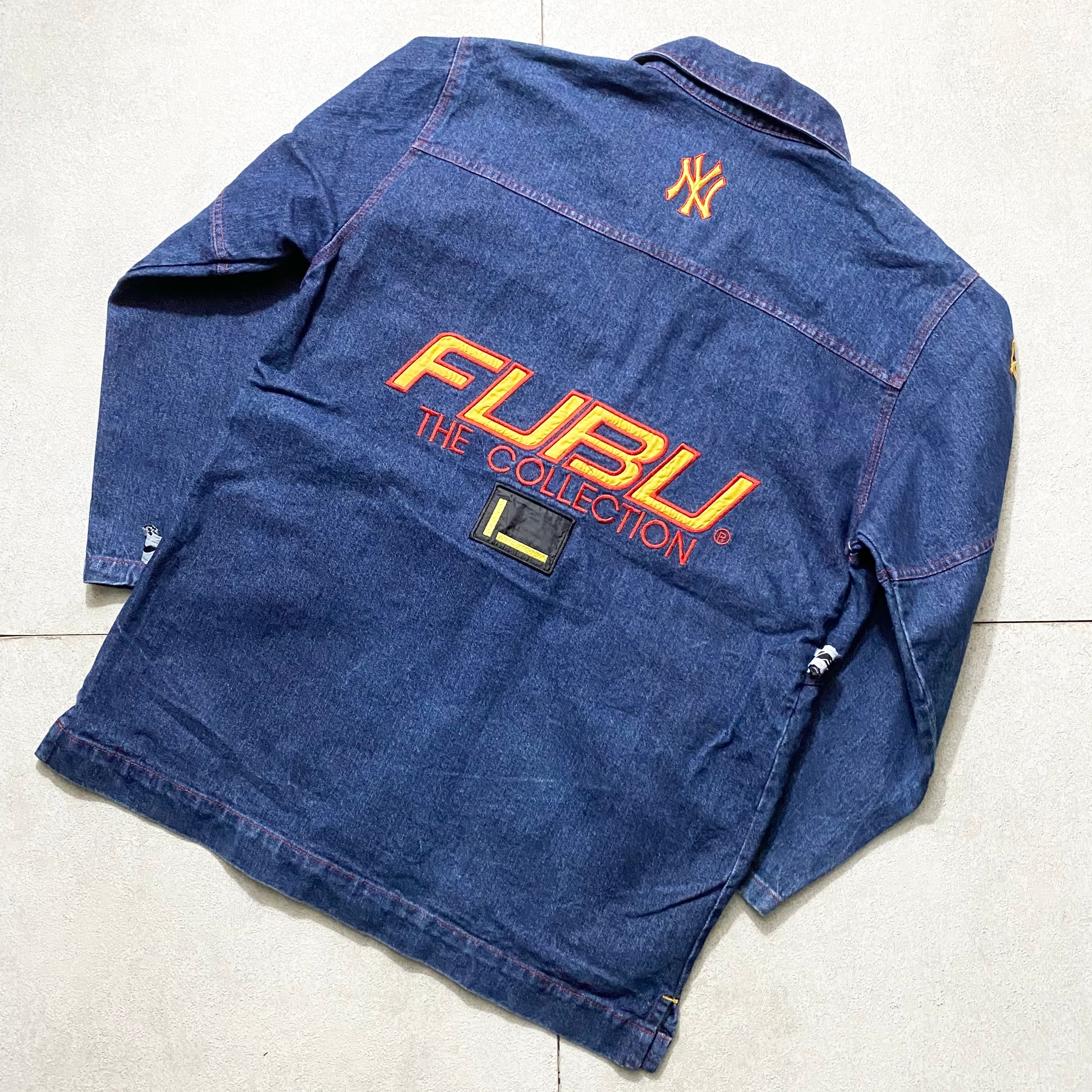 FUBU logo embroidery zip-up denim jacket | NOIR ONLINE FUBU logo embroidery zip-up denim jacket | NOIR ONLINE