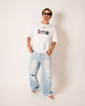 【#Re:room】COLOR LOGO EMBROIDERY T-SHIRTS［REC898］