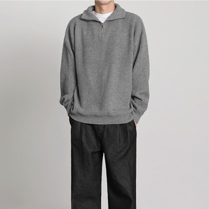 ハーフタートルネックジップニット　MT0080388