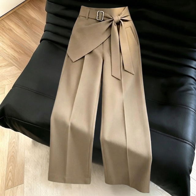ウエストマークラッピングテーパードパンツ (3Colors) 　BM1452