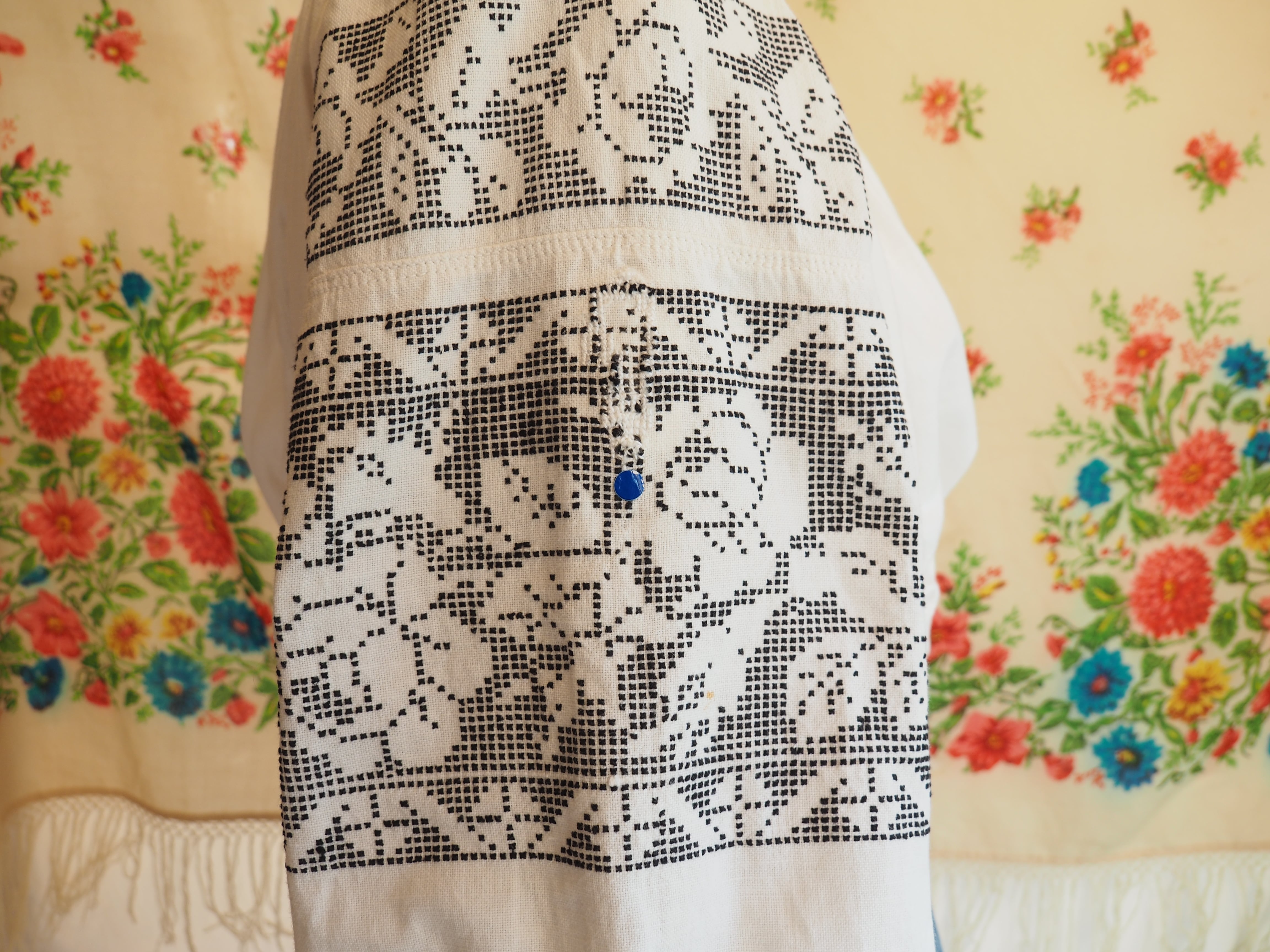SLEEPING GYPSY ウクライナの伝統刺繍 麻のマキシワンピース