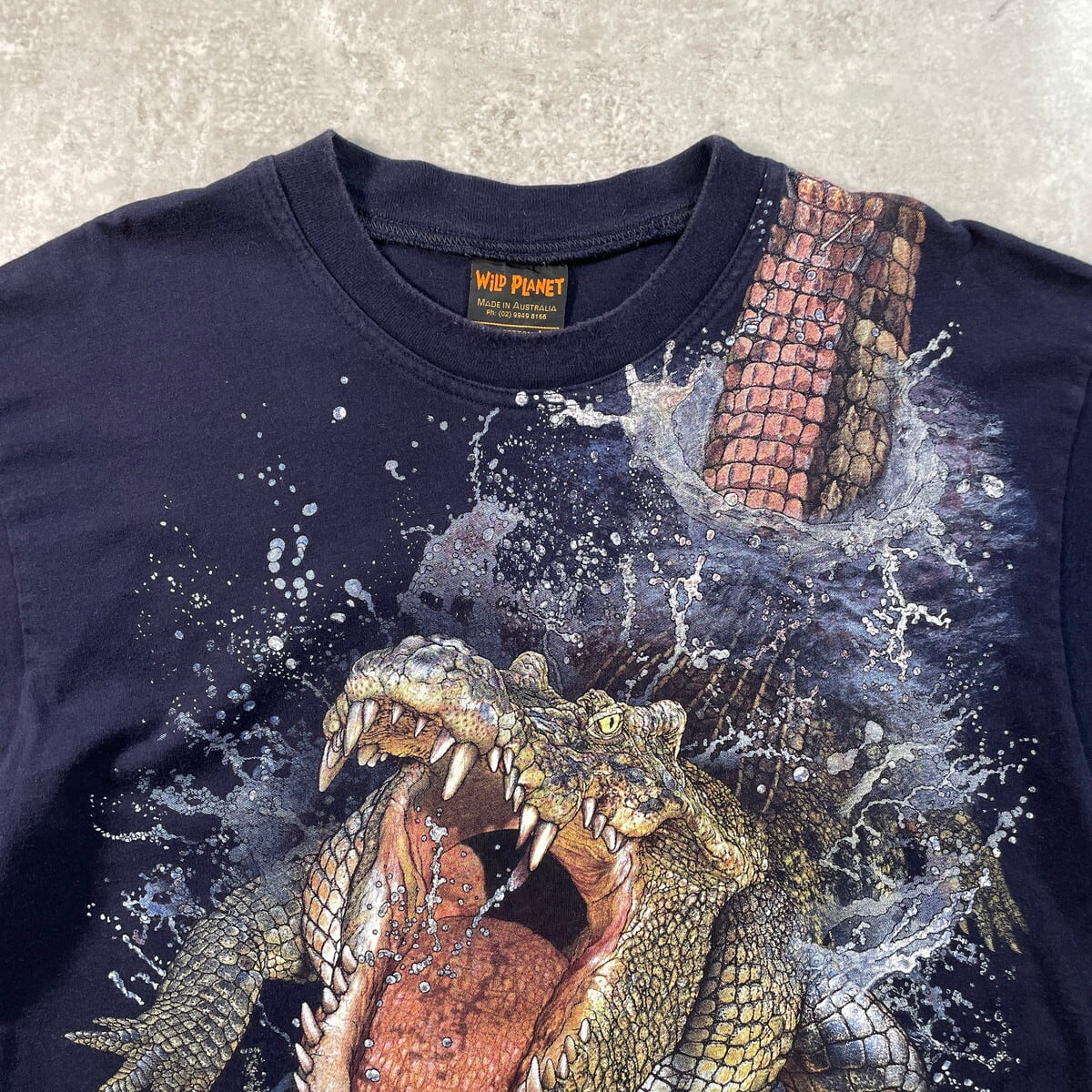 00年代 WILD PLANET クロコダイル アニマルプリントTシャツ メンズL