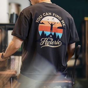 back-print retro t-shirt A1210