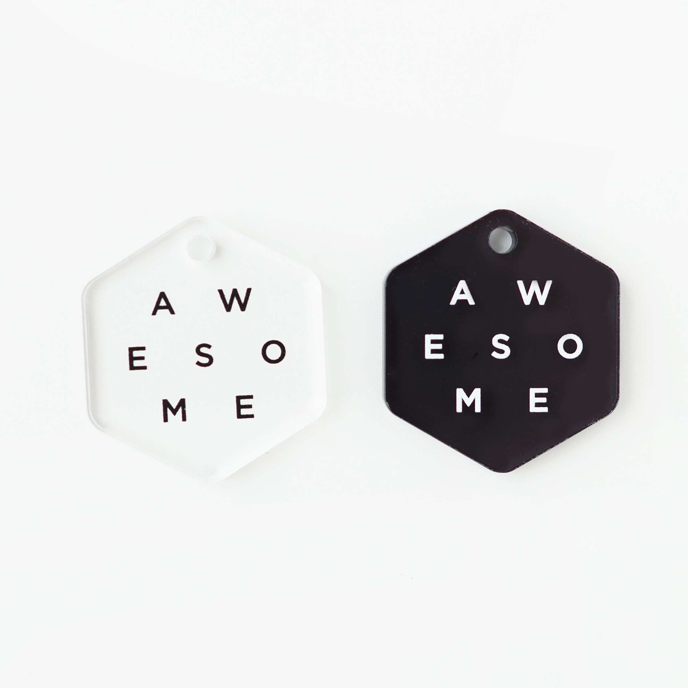 AWESOME｜モノクロ｜アクリルチャーム｜hattel | ASANEL