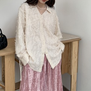 textured v-neck shirt J00190