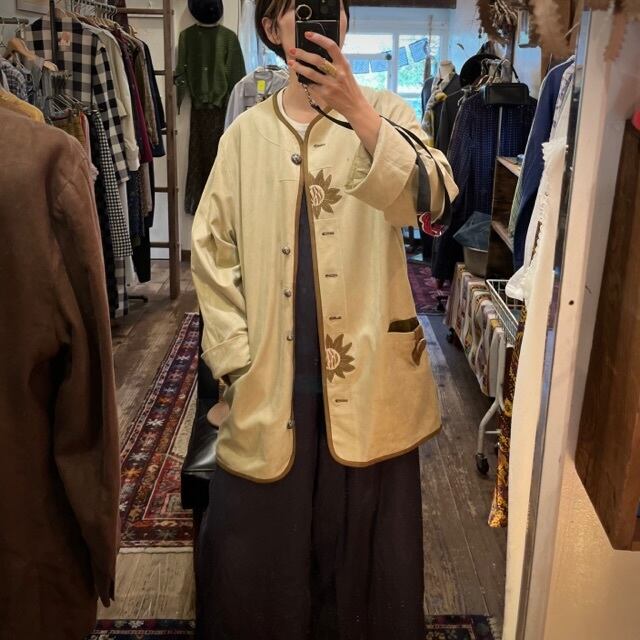 Euro vintage faux suede Tyrol jacket/ヴィンテージスウェード調チロルジャケット