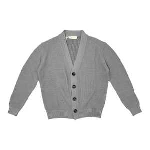FILIPPO DE LAURENTIIS(フィリッポ デ ローレンティス)giza cotton knit cardigan(CB3ML04/902)/L.GRAY