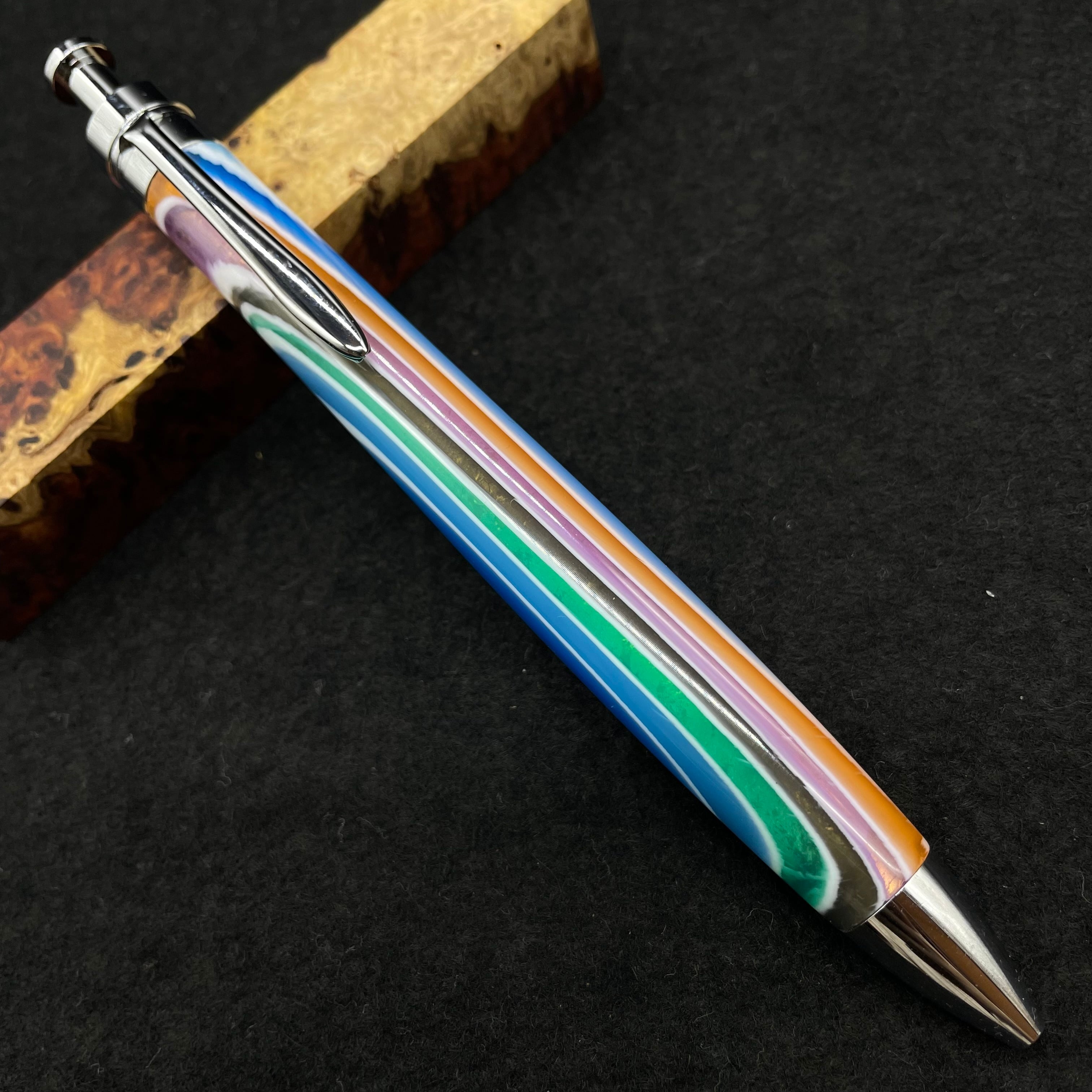 スタビライズドウッド メイプルバール】木軸ペン 三神シャープ1000