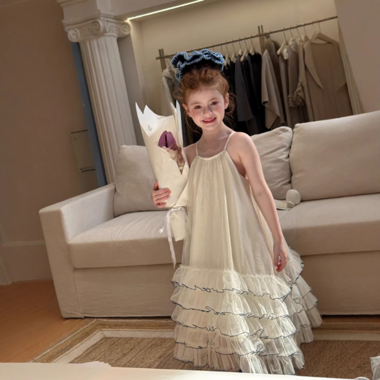 夏チュールベストワンピース