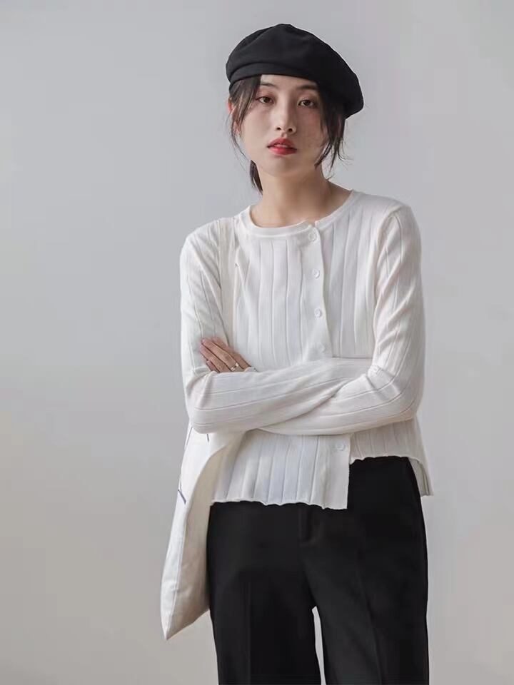 アシンメトリー　変形カーディガン　AJ111-536