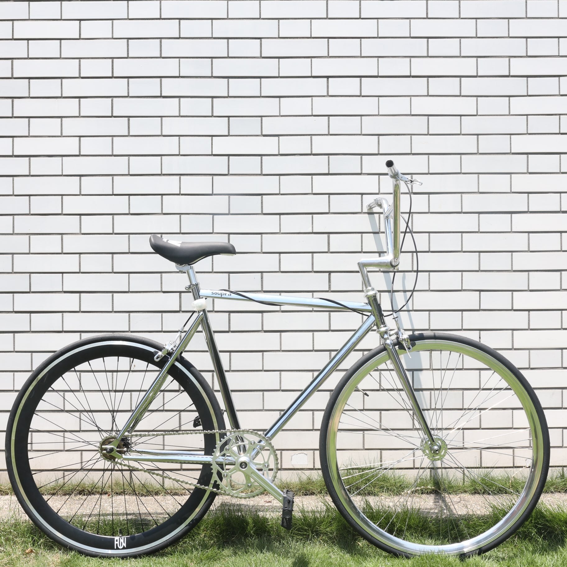 【新品】FUN 700C サイズ40 スカイブルー ピストバイク 自転車