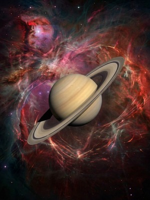 Saturn・土星【デジタルダウンロード】惑星アート｜5400×7200px・600dpi・約50MB 高解像度PNG｜Digital Download Digital Art