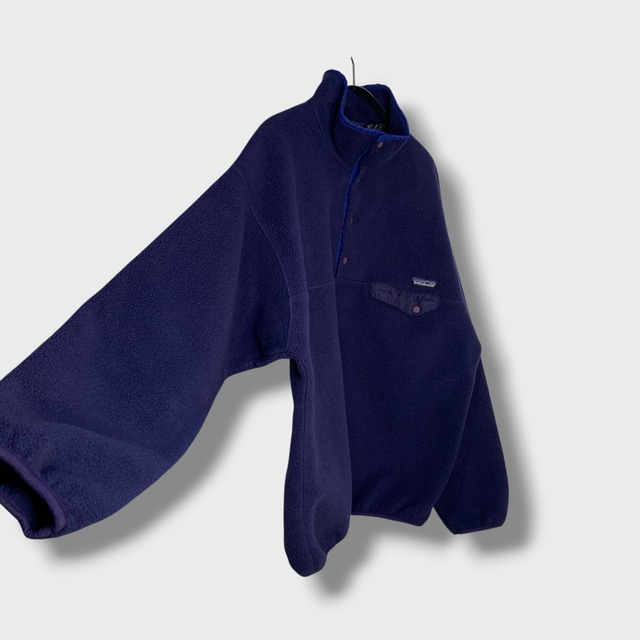 USA製　patagonia パタゴニア　シンチラスナップT フリース　ネイビー