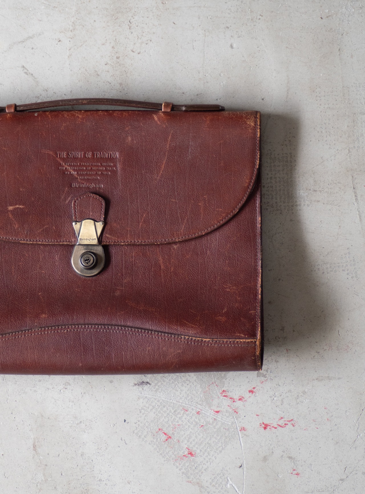 "Birmingham" 1980s Leather flap briefcase