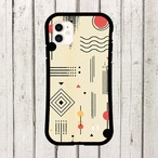 受注生産 iPhoneケース 細線と月のミニマル護符｜幾何学シンボル TALM070C
