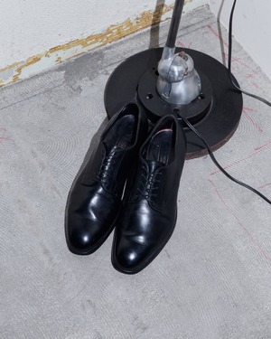 “EDWARD GREEN” plain toe Derby shoes / black calf leather / From ENGLAND / SIZE : 9 / 9 1/2