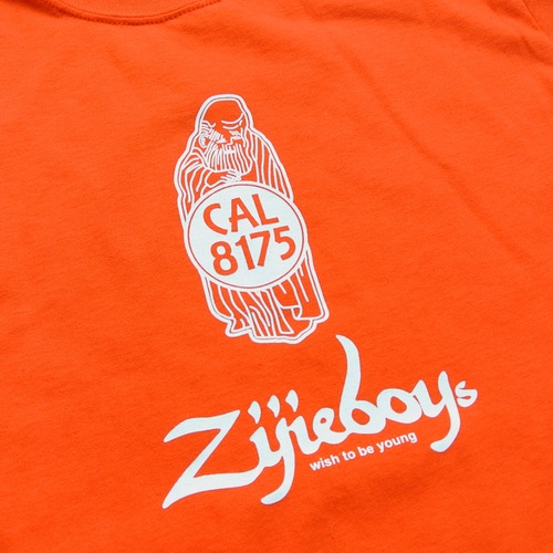 Zijieboys & CAL8175 "爺cal" T-Shirt type2 ／カリフォルニアオレンジ