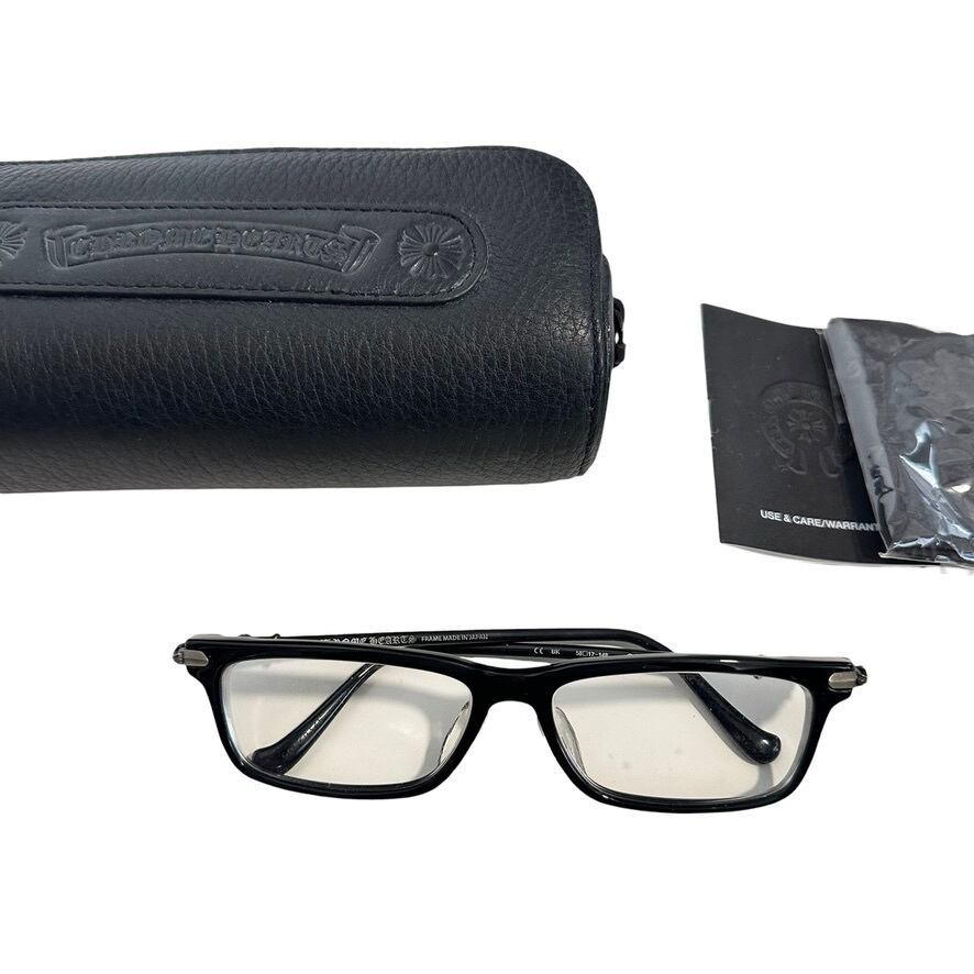 Rare◇Chrome Hearts CORNHAULASS-A Loral Cross Temple Sunglasses Glasses Black Men's Women's