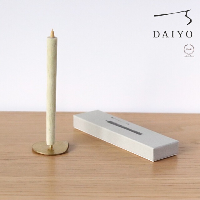 ［ネコポスOK］大與 和ろうそく 櫨ろうそく 4号（高さ約14cm）3本入り 白 手掛け製法 日本製