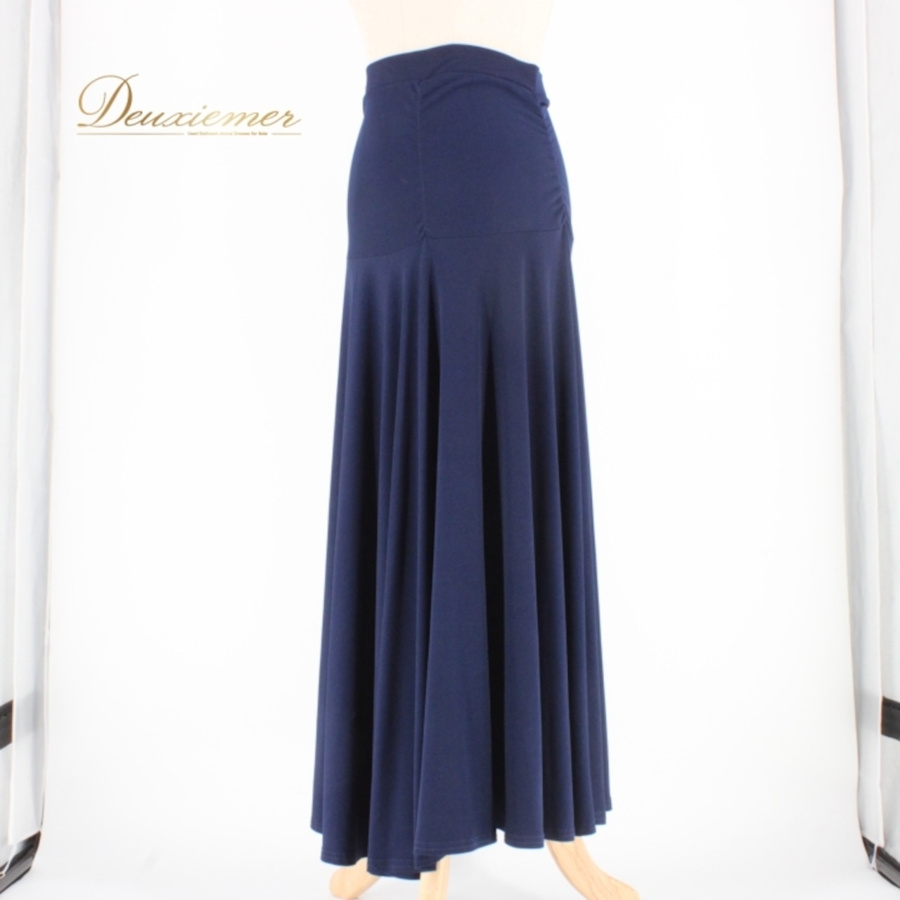 社交ダンス 衣装 スタンダード スカート レッスンウェア レディース ICHIOKU イチオク ネイビー系 無地 紺 シンプル フォーマル 練習着 サイドスリット 伸縮性 レディースファッション ダンスウェア おしゃれ 上質 高品質 長丈 薄手 スタイリッシュ 動きやすい 練習用 ウェア 派手でない 使いやすい ヨガ 裸足 スポーティー