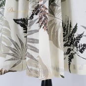 フラダンス 衣装 パウスカート ホワイト系 フラ ダンス シングル ハワイアン アロハ 白 緑 茶 モンステラ柄 パラパライ柄 華やか 爽やか スカート ふんわり グリーン系 ブラウン系