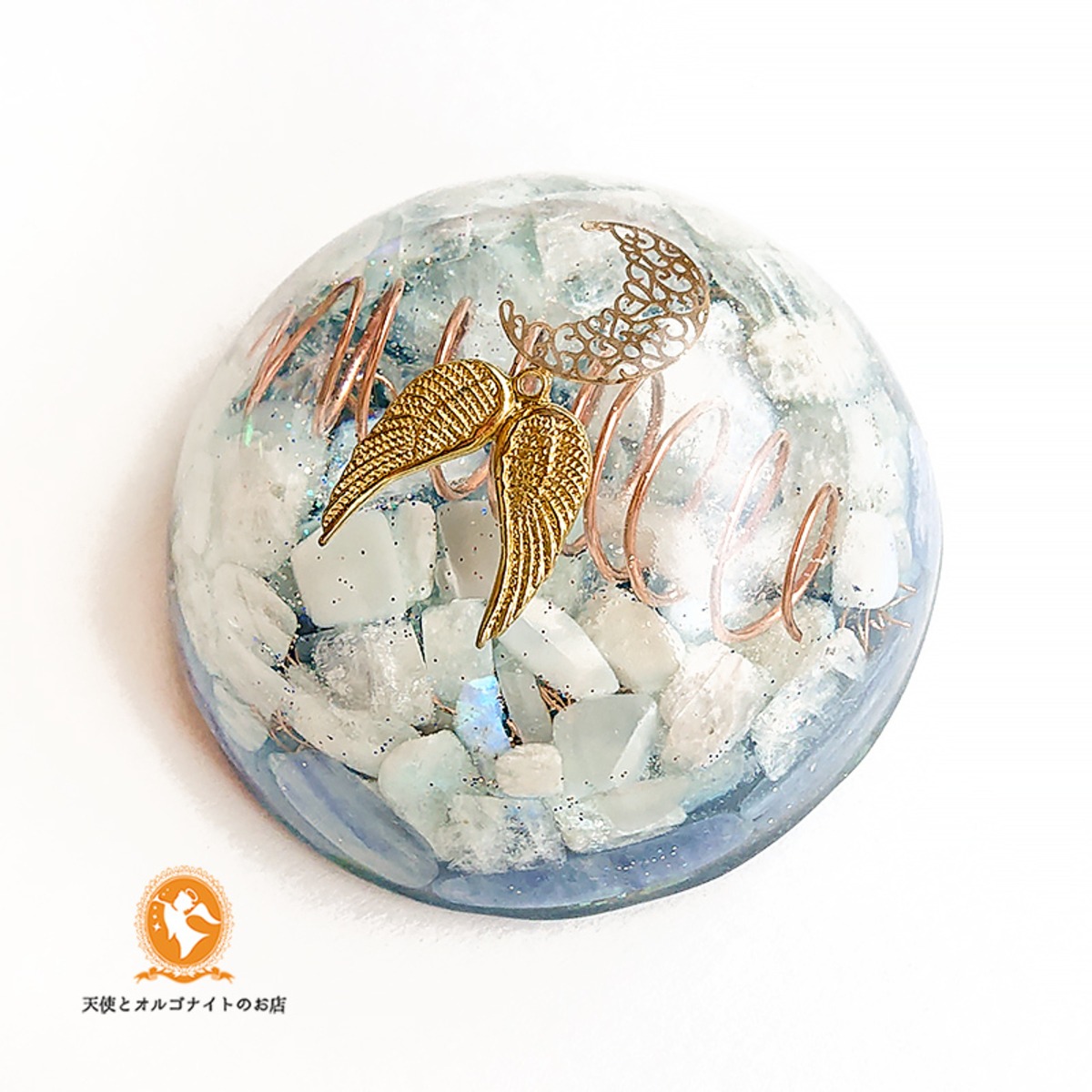 月の神秘 大天使ハニエルのオルゴナイト ムーンストーン カイヤナイト  