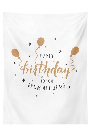 【数量限り】 バースデータペストリー 誕生日 飾り付け Happy Birthday おしゃれ 壁掛け フォトポスター 写真背景 100×70cm ナチュラルでおしゃれ お祝い 記念写真 ハーフバースデー 男の子 女の子 白
