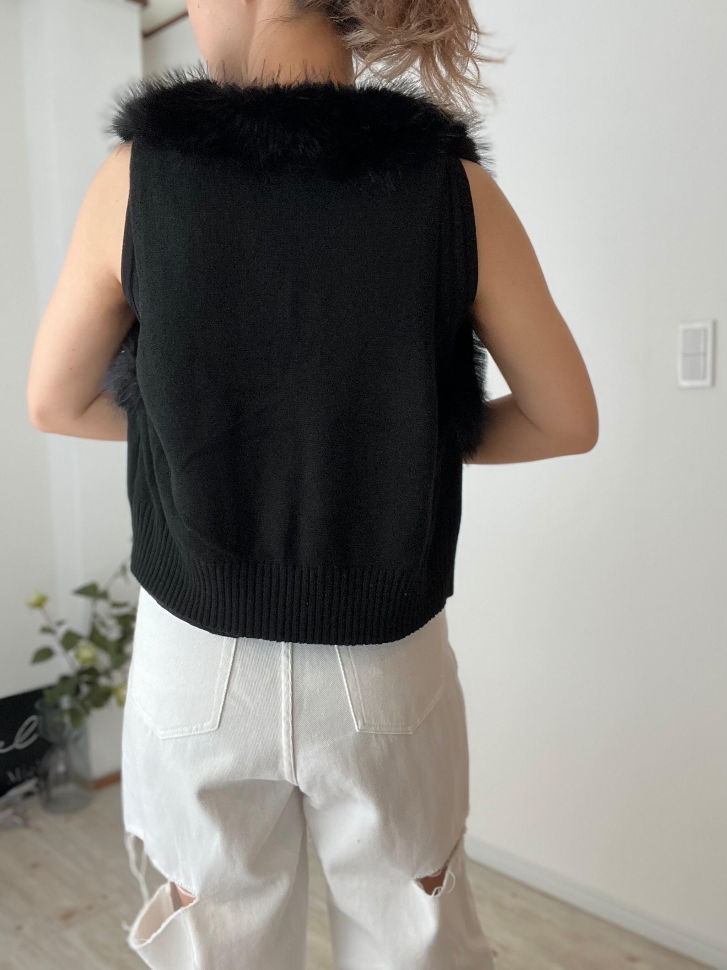 【SELECT】フェイクファー切替ショートジレ