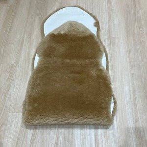 【在庫限り】大判短毛ムートンフリース2匹もの　ブラウン