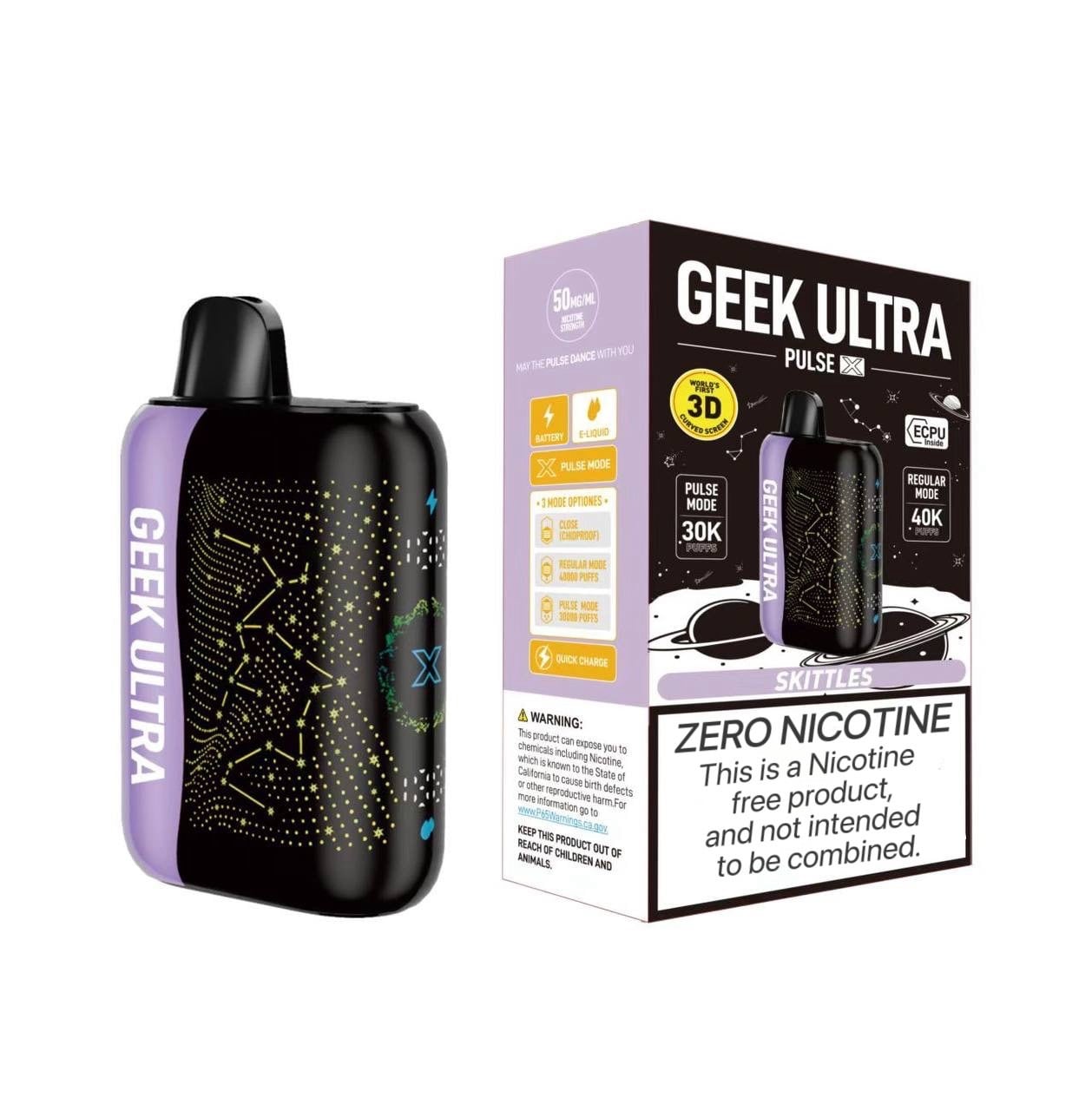 GEEK ULTRA PULSE X 40000puffs 禁煙 Eパフ/ ニコパフ ZERO NICOTINE