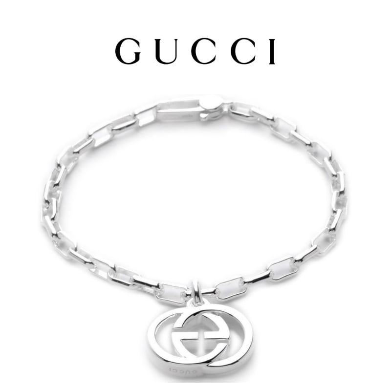 メンズ人気No.2】GUCCI インターロッキングG チャーム ブレスレット