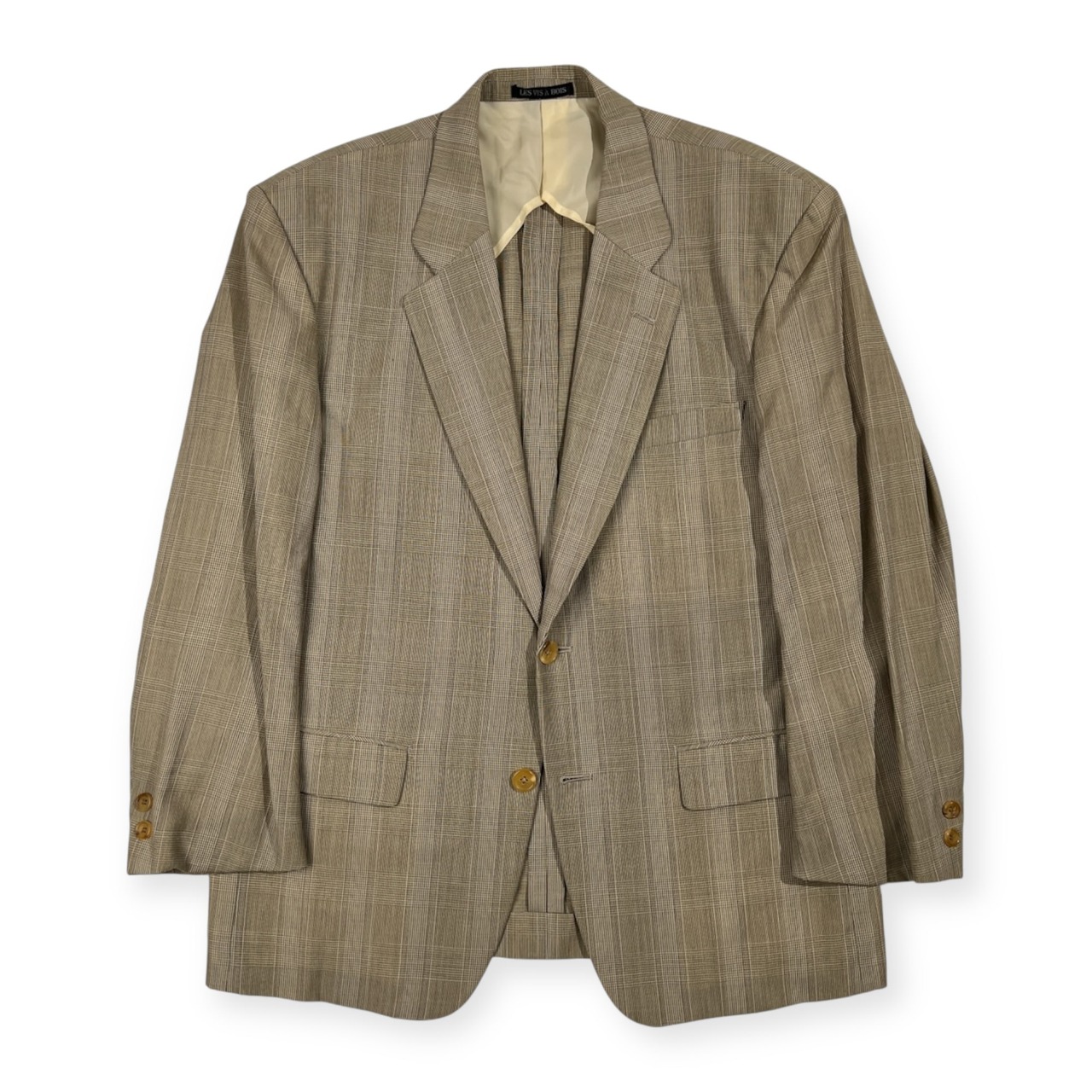 90s 00s LESVIS a BOIS レヴィアボア チェック柄 セットアップ スーツ 裾ダブル サイズ M /オールド/ビンテージ/上下セット/アバハウス