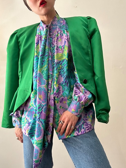 80s Vintage Liz Claiborne Satin Jacket