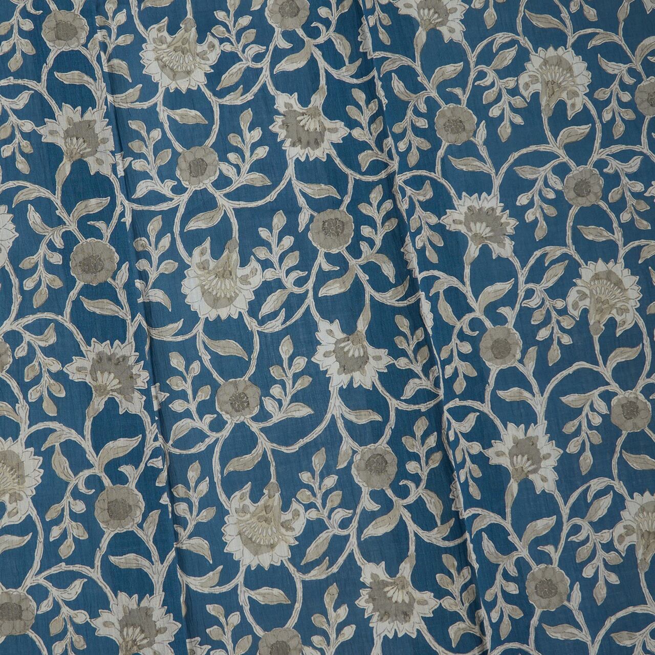 和更紗」 花唐草模様 小千谷ちぢみ 麻 単衣着物【未着用品】 | かわの屋