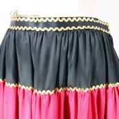 フォークダンス 衣装 スカート ブラック系 光沢 チロリアン チロルスカート 黒 金 華やか ボリューム シンプル ダンス衣装 カントリー イベント 練習 レッスン ピンク系 ゴールド系