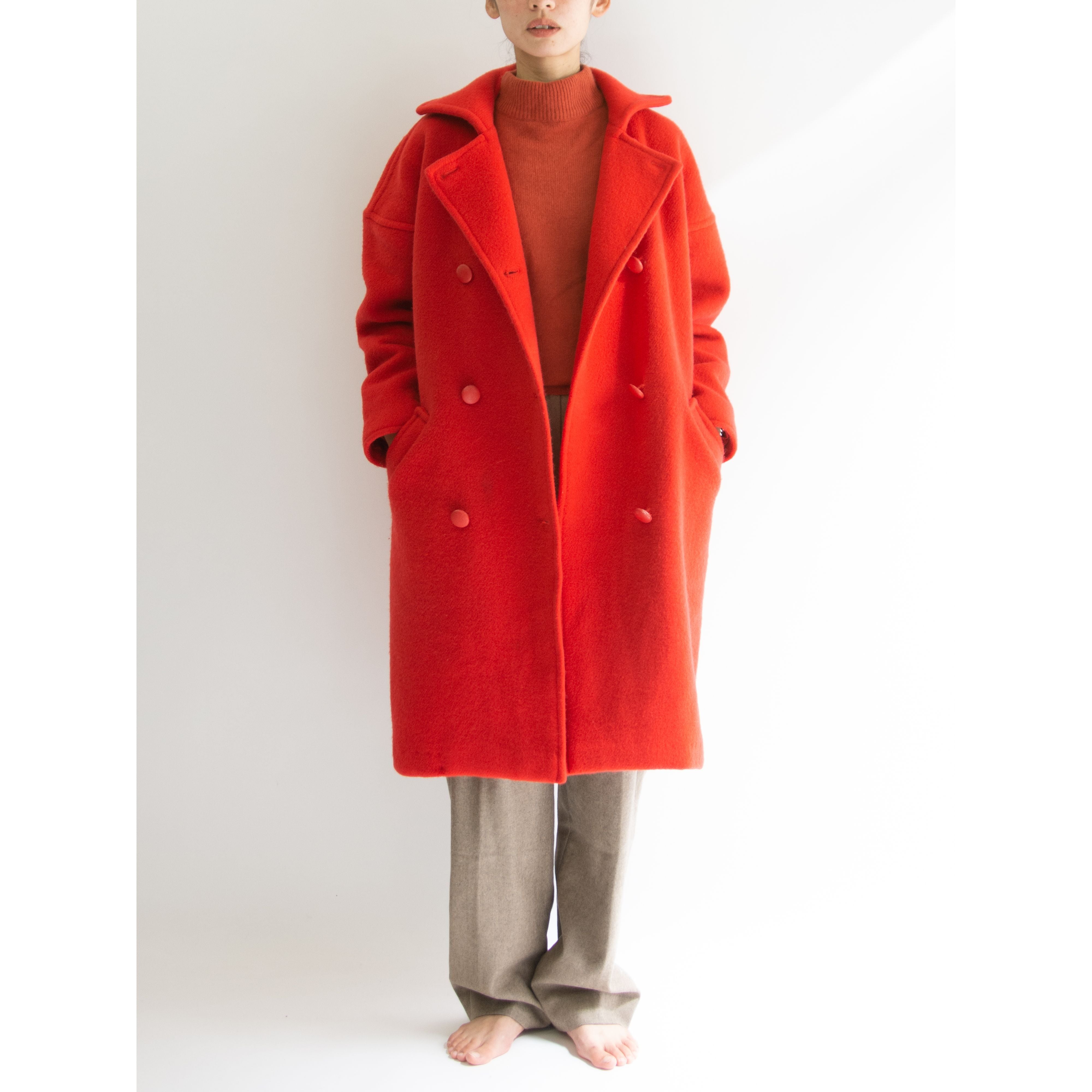 courreges paris】Made in France 70-80's Wool-Nylon Oversized Coat ...