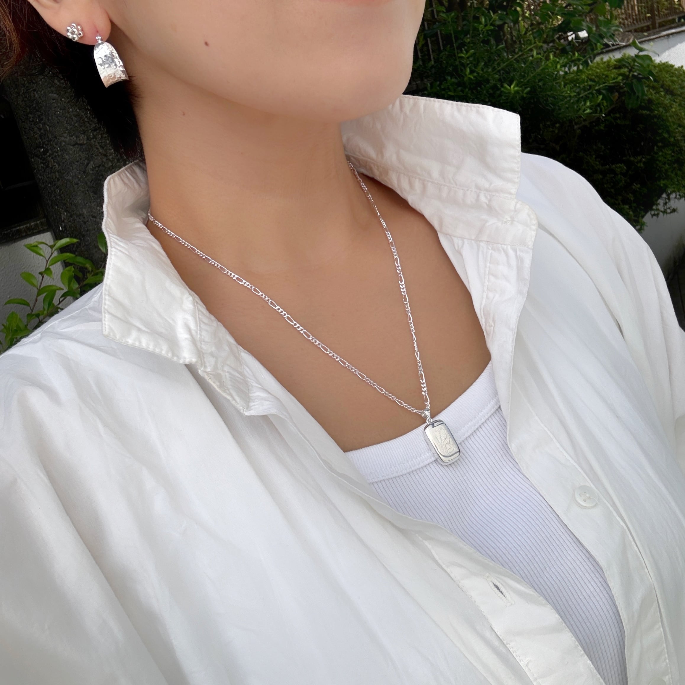 3way シンプル スクエア ロケット and クロス ペンダント （チェーン