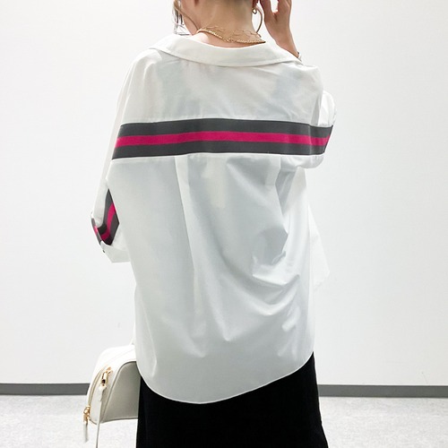 ヨークリブ半袖シャツ