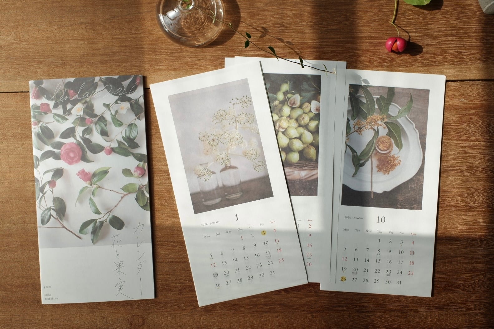 椿野恵里子 2026年カレンダー 花と果実 | 木琴堂