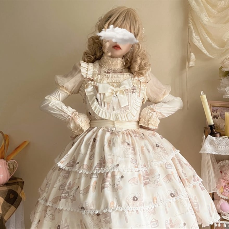 ゴスロリ通販 With U 甘ロリ ジャンパースカート フリル クラシカル