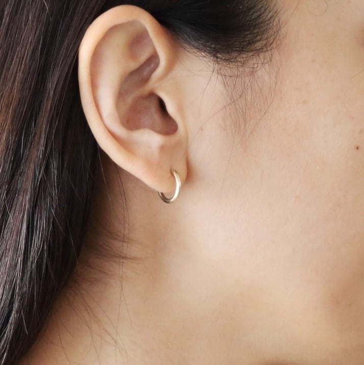 Hunter]_K10YGフープピアスLarge_ペア | ENDA JEWELRY