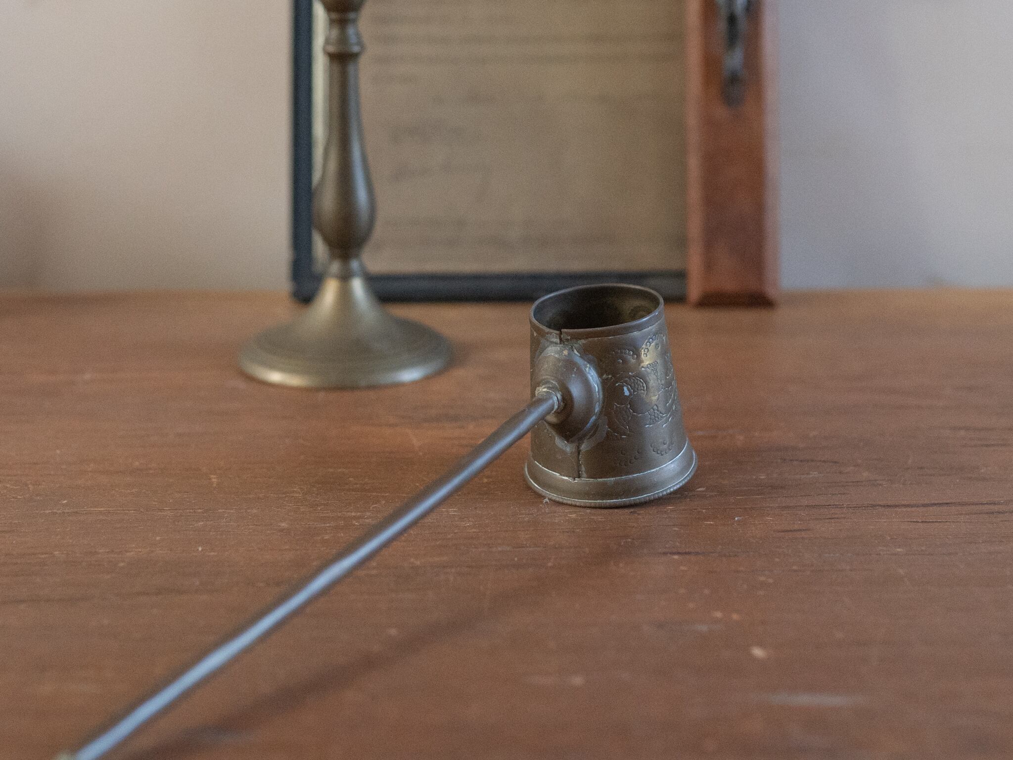 教会で使われていた ろうそくの火消し? キャンドルスナッファー フレンチアンティーク