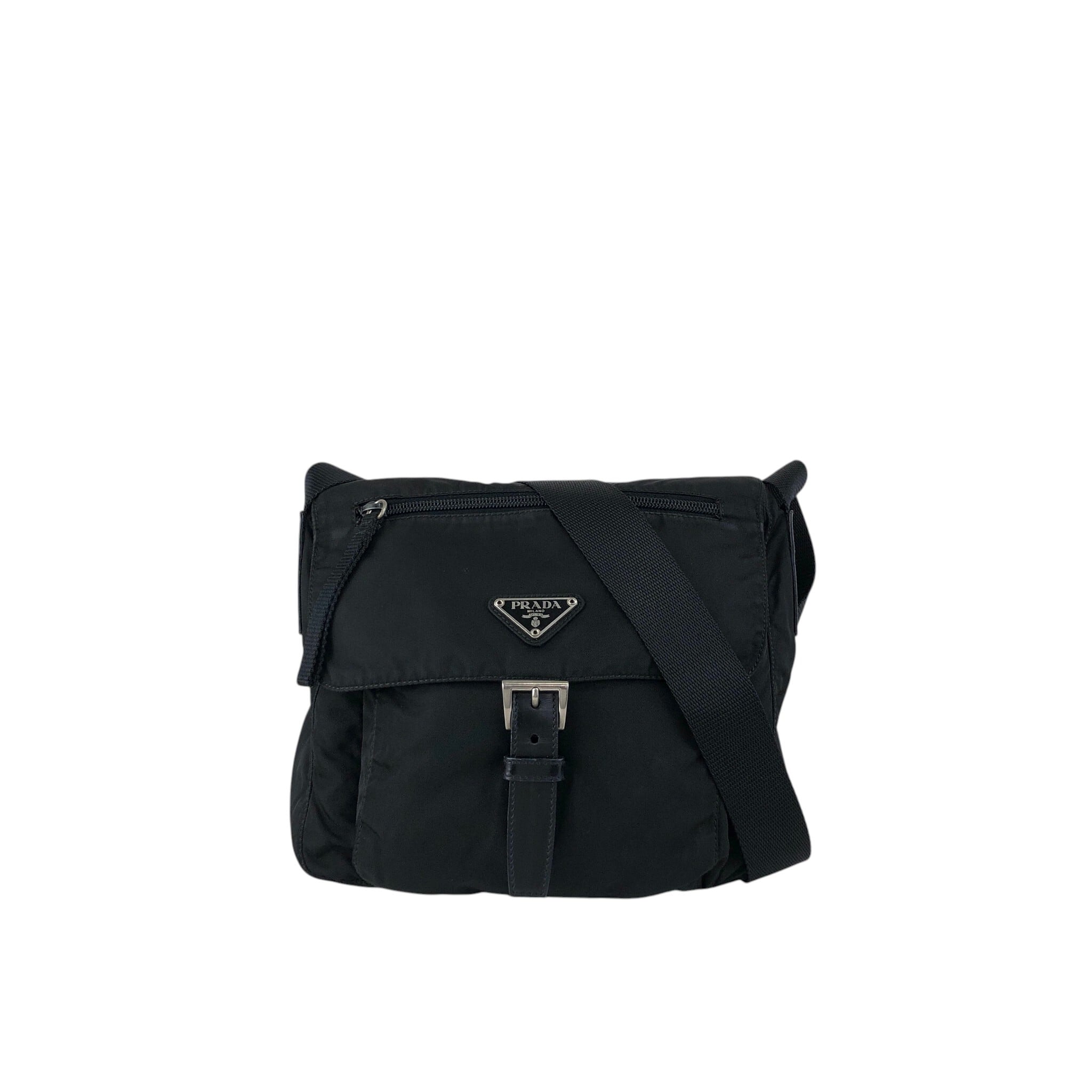希少 「美品」PRADA プラダ ヴィンテージ ワンショルダーバッグ 90S 黒 PRADA プラダ ショルダーバッグ ブラック トライアングルロゴ ナイロン