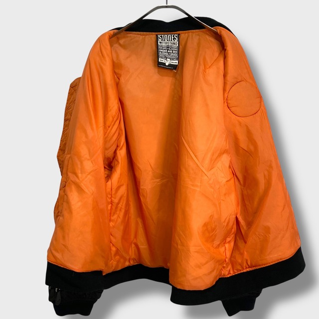 90s イングランド製 ローリングストーンズ MA-1 ツアージャケット XL