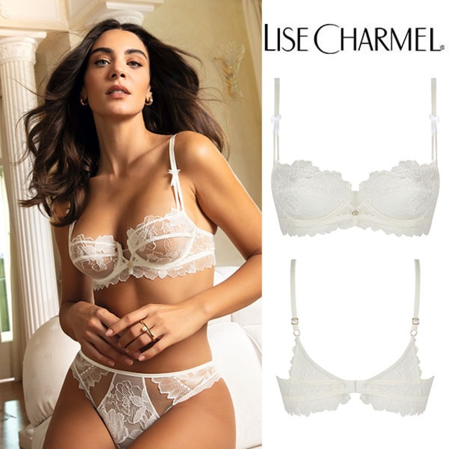 [J82en] パッドなし3/4ブラ(E) 品番ACJ3082 ※大きめ注意 【LISE CHARMEL】【リズシャルメル】【インポートランジェリー】