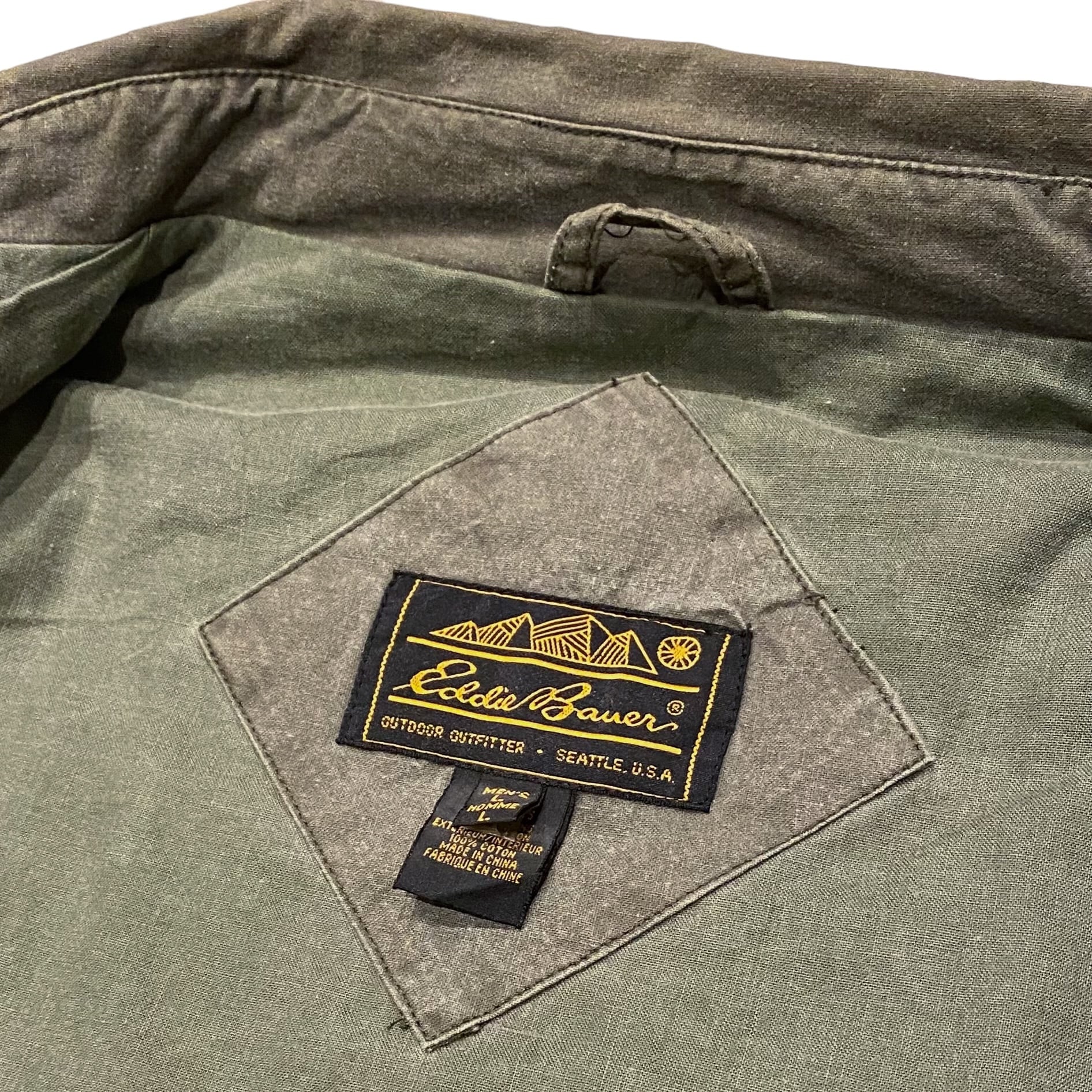 80's-90's 黒タグ Eddie Bauer Detachable Fishing Jacket L / エディバウアー フィッシングジャケット 古着 ヴィンテージ 80's-90's 黒タグ Eddie Bauer Detachable Fishing Jacket L / エディバウアー フィッシングジャケット 古着 ヴィンテージ