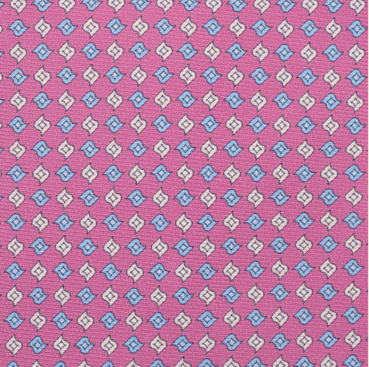 Cravatta 3 pieghe in Seta, Micro Fantasia, Rosa - JA056673-7