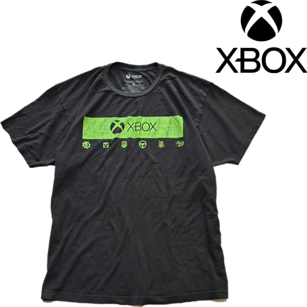 稀少　非売品　懸賞当選品　xbox Tシャツ　Mサイズ　未使用品 1点物◇エックスボックスXBOXゲーム黒プリントTシャツ古着メンズXL