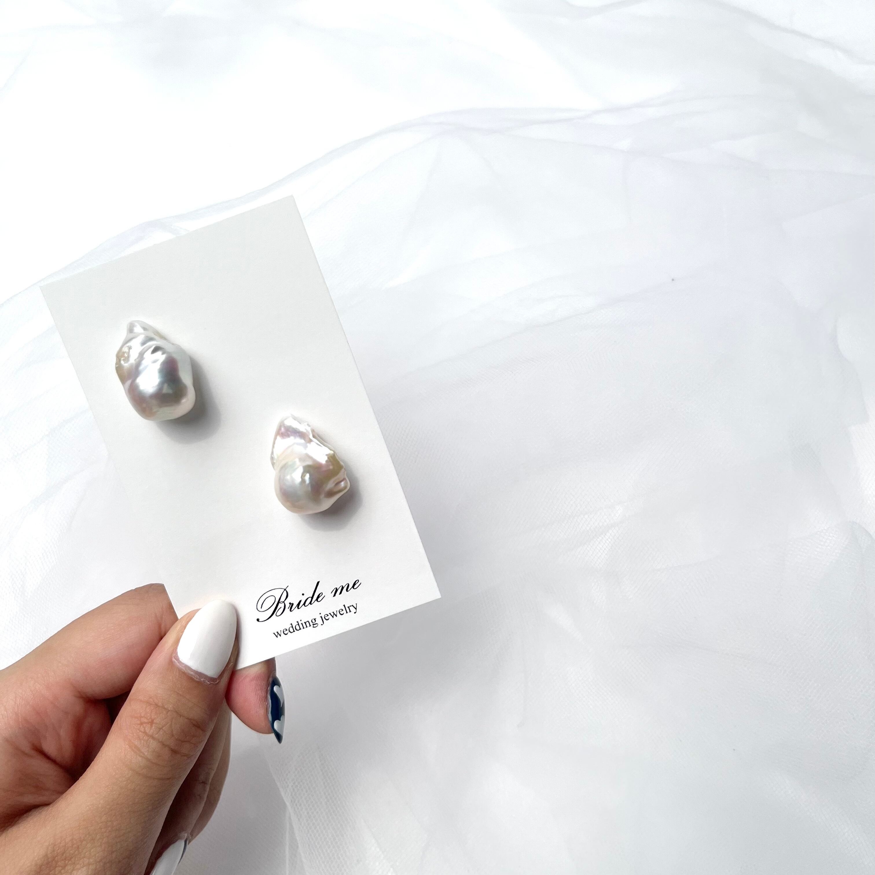 137】バロック パール ピアス | BRIDE ME 137】バロック パール ピアス | BRIDE ME