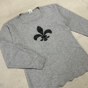 1990s LONG JOHN THERMAL CUT SEW GRAY
